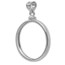 Sterling Silver Screw Top Plain Front Coin Bezel - 20 mm