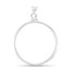 Sterling Silver Screw Top Plain Front Coin Bezel - 38 mm