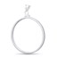 Sterling Silver Screw Top Plain Front Coin Bezel - 38 mm