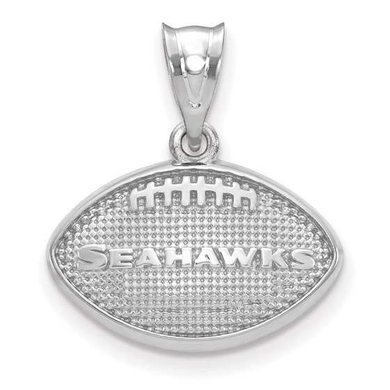 Sterling Silver Seattle Seahawks Football with Logo Pendant Sterling Silver Seattle Seahawks Football with Logo Pendant