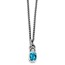 Sterling Silver Sky Blue Topaz & Diamond Necklace
