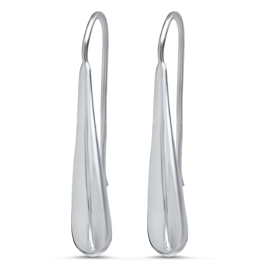 Sterling Silver Teardrop Wire Earrings Sterling Silver Teardrop Wire Earrings
