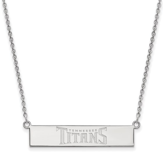 Sterling Silver Tennessee Titans Small Bar Necklace Sterling Silver Tennessee Titans Small Bar Necklace