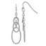 Sterling Silver Textured Dangle Shepherd Hook Earrings - 50 mm