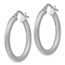 Sterling Silver Textured Hinged Hoop Earrings - 26 mm
