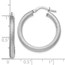 Sterling Silver Textured Hinged Hoop Earrings - 26 mm