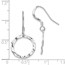 Sterling Silver Textured Shepherd Hook Dangle Earrings - 30.5 mm