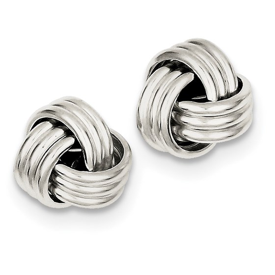 Sterling Silver Twisted Knot Post Earrings