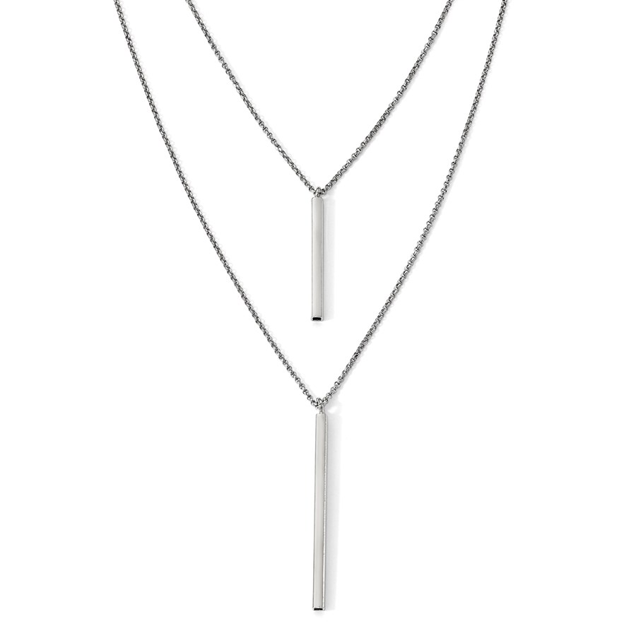 Sterling Silver Two Strand Duo Necklace