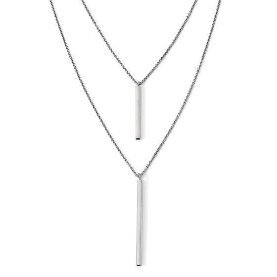 Sterling Silver Two Strand Duo Necklace