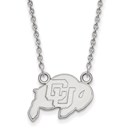Sterling Silver Univ. of Colorado Small Pendant Necklace - 18 in.