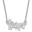 Sterling Silver Univ. of Nebraska Pendant Necklace - 18 in.