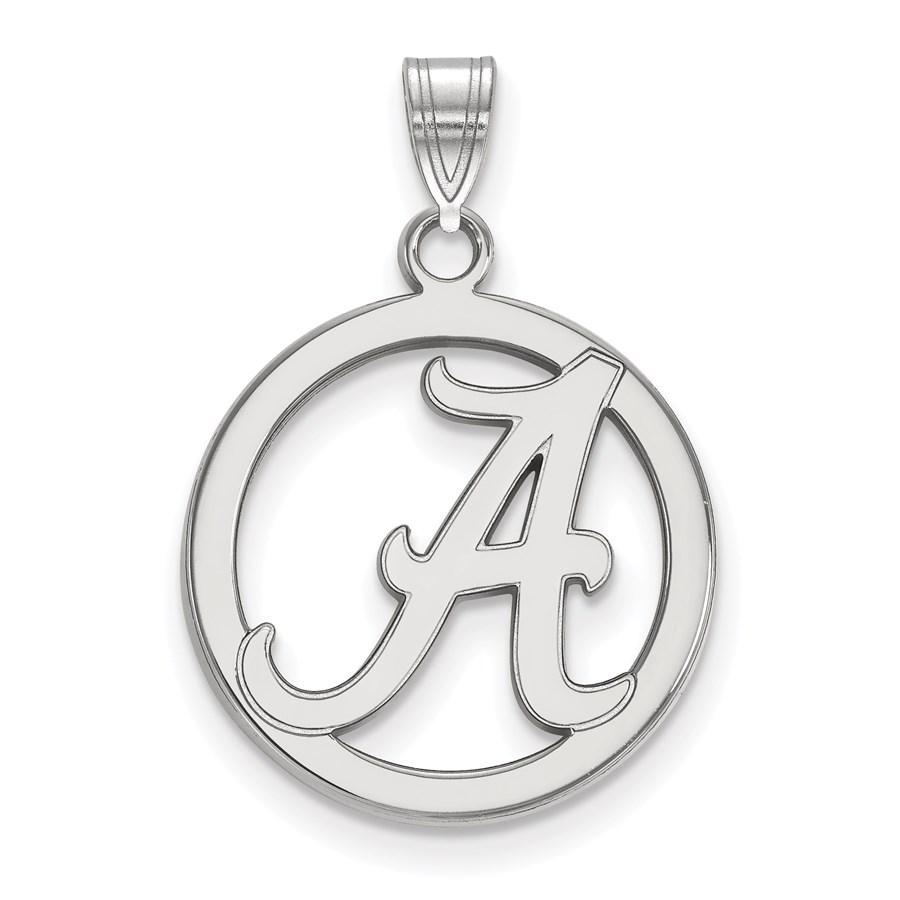 Sterling Silver University of Alabama Md Circle Pendant