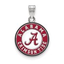 Sterling Silver University of Alabama Medium Enamel Disc Pendant