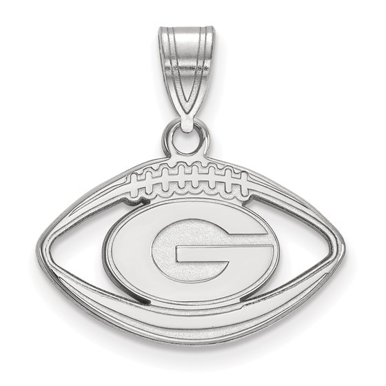 Sterling Silver University of Georgia Football Pendant Sterling Silver University of Georgia Football Pendant