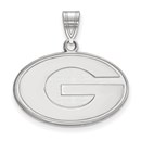 Sterling Silver University of Georgia Medium Pendant