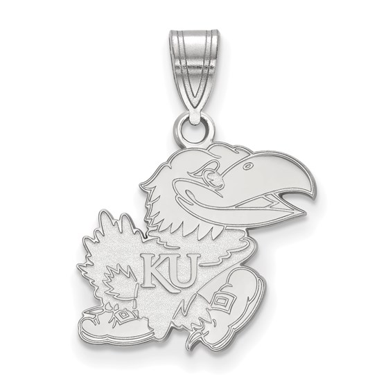 Sterling Silver University of Kansas Medium Pendant Sterling Silver University of Kansas Medium Pendant