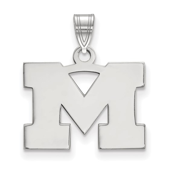 Sterling Silver University of Michigan Small Pendant Sterling Silver University of Michigan Small Pendant