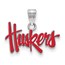 Sterling Silver University of Nebraska Enamel Pendant