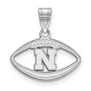Sterling Silver University of Nebraska Football Pendant