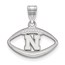 Sterling Silver University of Nebraska Football Pendant