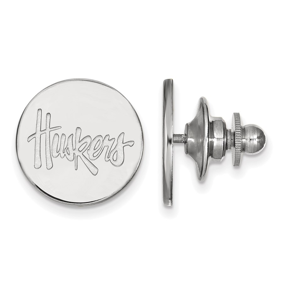 Sterling Silver University of Nebraska Lapel Pin