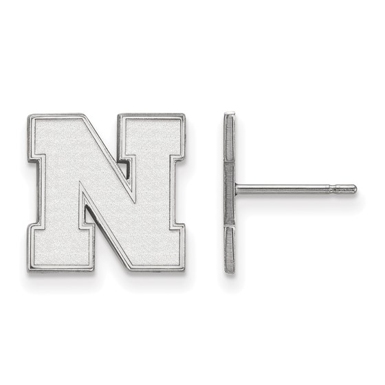 Sterling Silver University of Nebraska Small Post Earrings Sterling Silver University of Nebraska Small Post Earrings