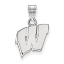 Sterling Silver University of Wisconsin Small Pendant