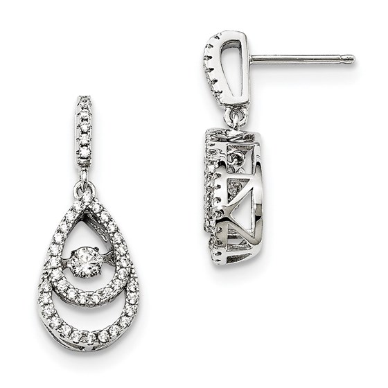 Sterling Silver & Vibrant Zirconia Brilliant Embers Earrings Sterling Silver & Vibrant Zirconia Brilliant Embers Earrings