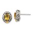 Sterling Silver w/14k Accent Citrine Post Earrings