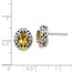 Sterling Silver w/14k Accent Citrine Post Earrings