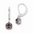 Sterling Silver w/14k Amethyst Earrings