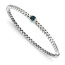Sterling Silver w/14k Blue Topaz Bangle Bracelet
