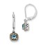 Sterling Silver w/14k Blue Topaz Earrings