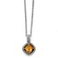 Sterling Silver w/14k Citrine Necklace