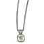 Sterling Silver w/14k Gold & Green Quartz Necklace