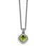 Sterling Silver w/14k Gold & Peridot Necklace