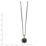 Sterling Silver w/ 14k Polished Onyx Necklace - 18 in.