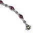 Sterling Silver w/14k Rhodolite Garnet Bracelet