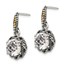 Sterling Silver w/14k Yellow Gold Polished White Topaz Earrings