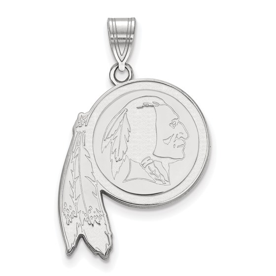 Sterling Silver Washington Redskins Medium Pendant Sterling Silver Washington Redskins Medium Pendant