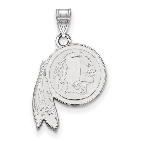 Sterling Silver Washington Redskins Small Pendant Sterling Silver Washington Redskins Small Pendant
