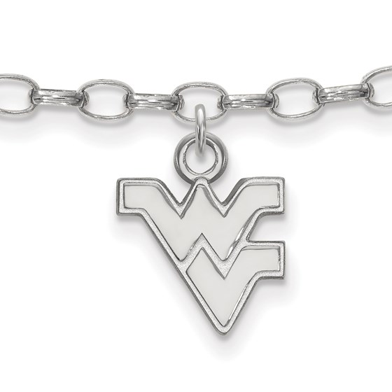 Sterling Silver West Virginia University Anklet Sterling Silver West Virginia University Anklet