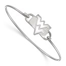 Sterling Silver West Virginia University Wire Bangle
