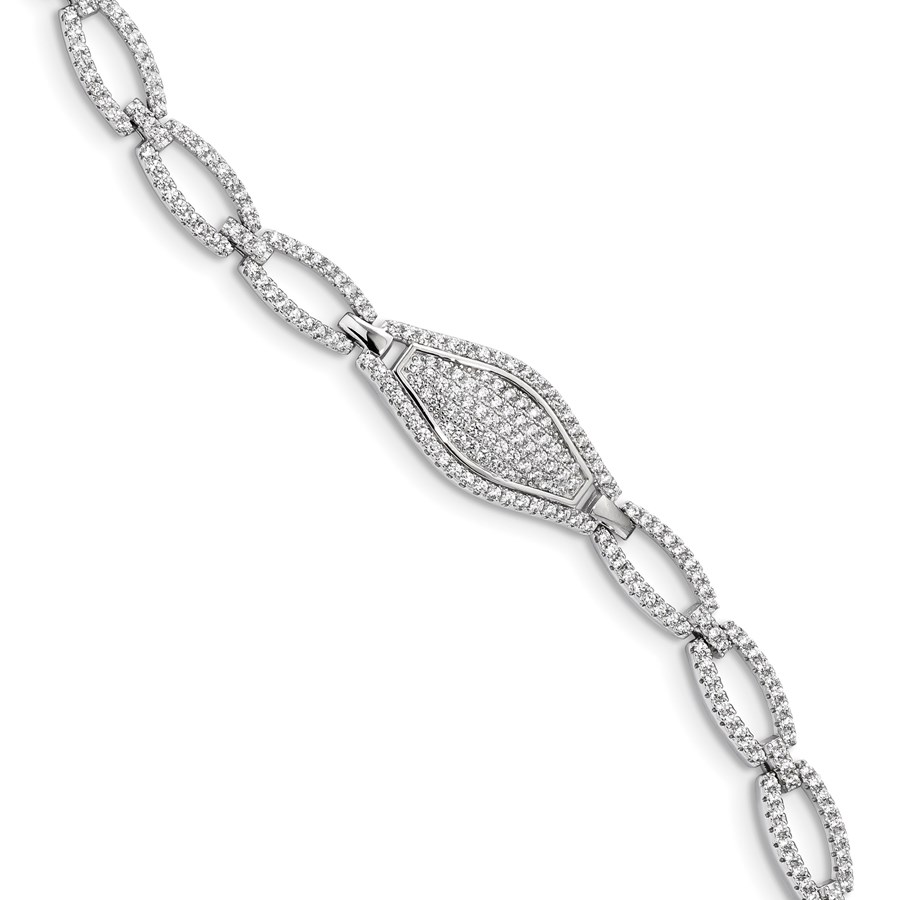 Sterling Silver & Zirconia Brilliant Embers Bracelet