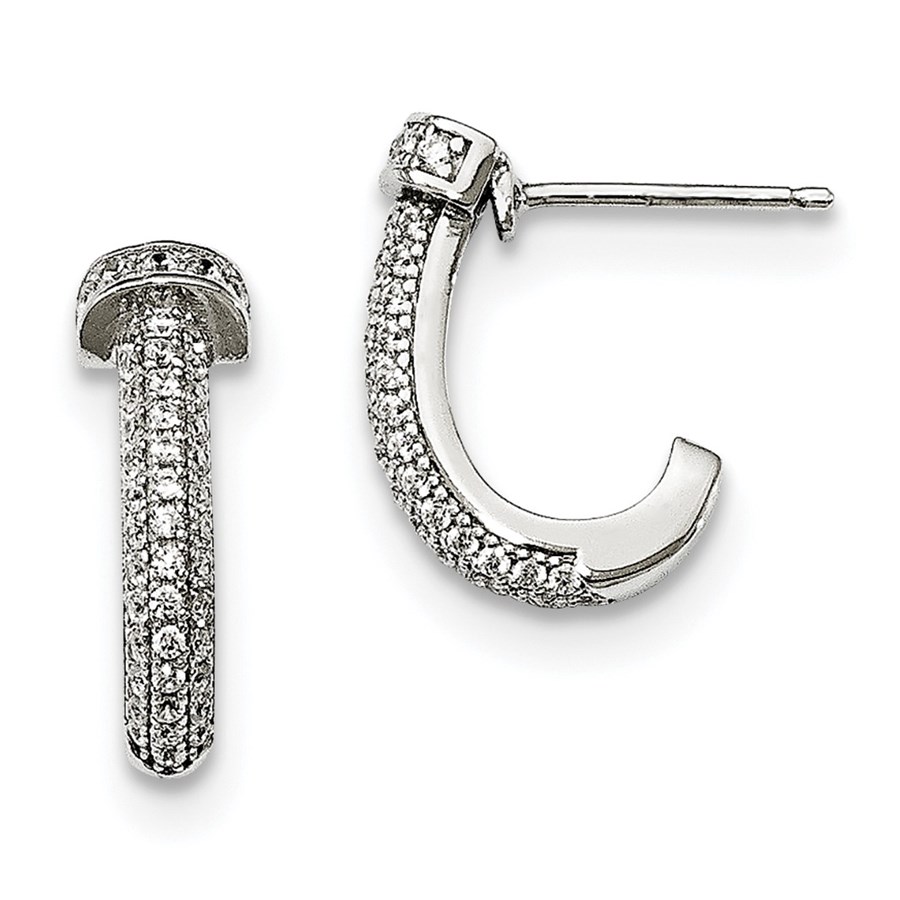 Sterling Silver & Zirconia Brilliant Embers Earrings