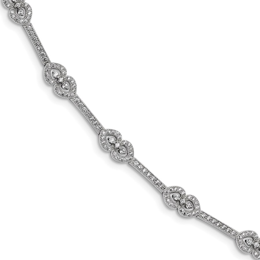 Buy Sterling Silver & Zirconia Brilliant Embers Polished Bracelet APMEX