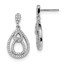 Sterling Silver & Zirconia Dangle Earrings (25 mm)