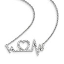 Sterling Silver & Zirconia Heart Necklace