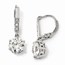 Sterling Silver Zirconia Leverback Earrings (25 mm)